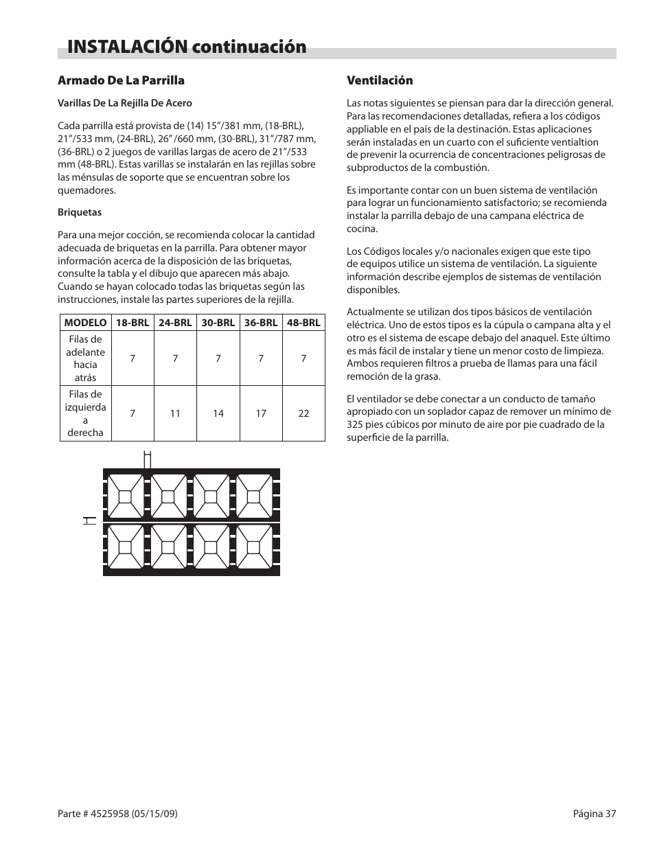 Instalación continuación | Garland G18-BRL User Manual | Page 37 / 40