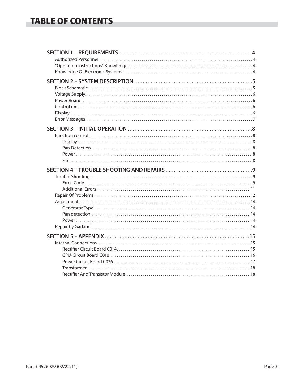 Garland 7000 User Manual | Page 3 / 20