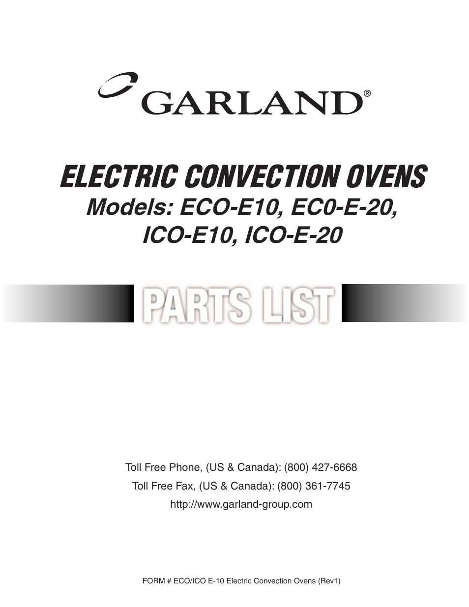 Garland ECO-E10 User Manual | 20 pages