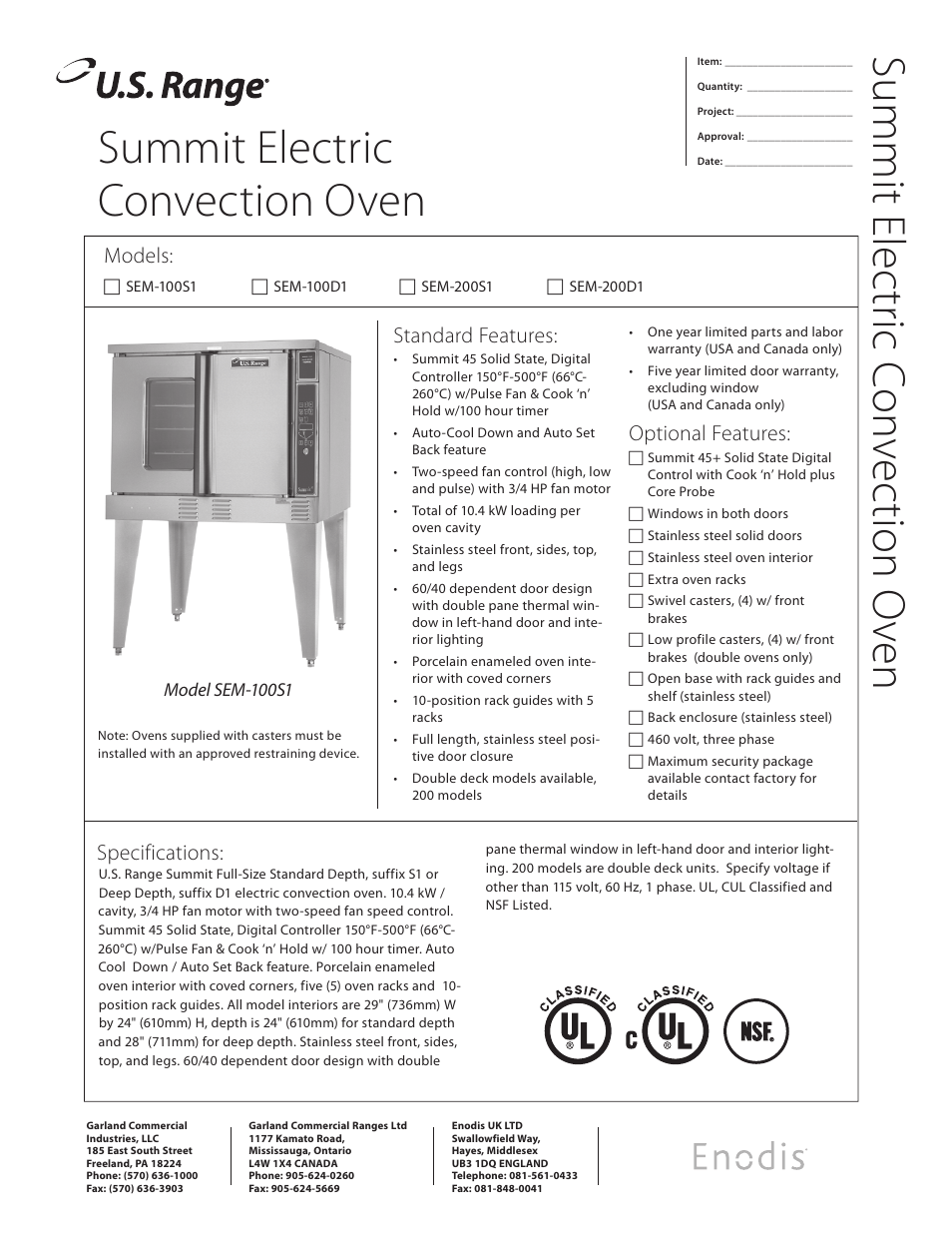 Garland SEM-200D1 User Manual | 2 pages