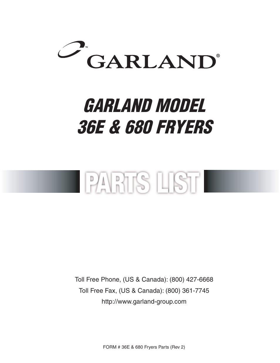 Garland 36E User Manual | 20 pages