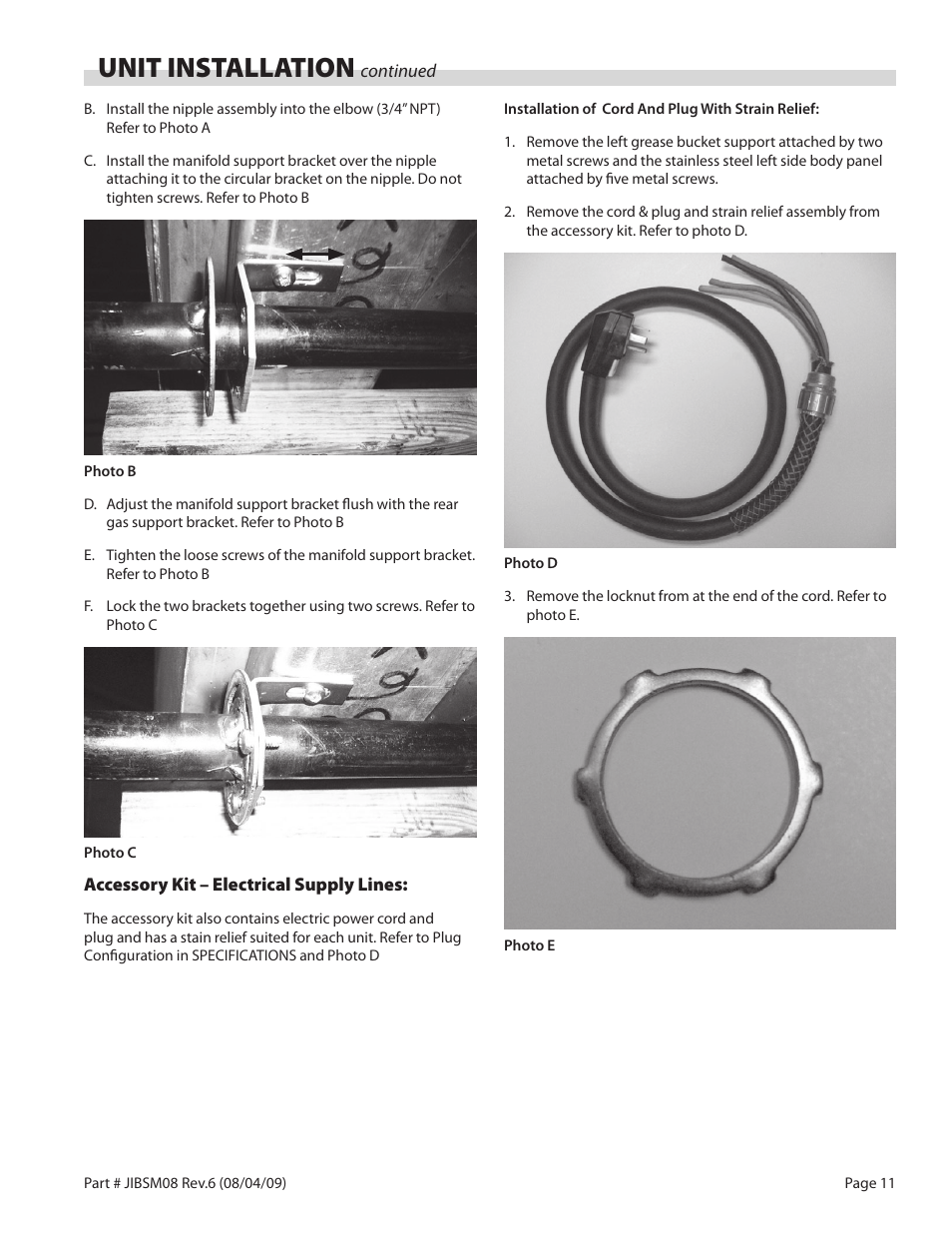 Unit installation | Garland JACK IN THE BOX XG36-JIB User Manual | Page 11 / 88