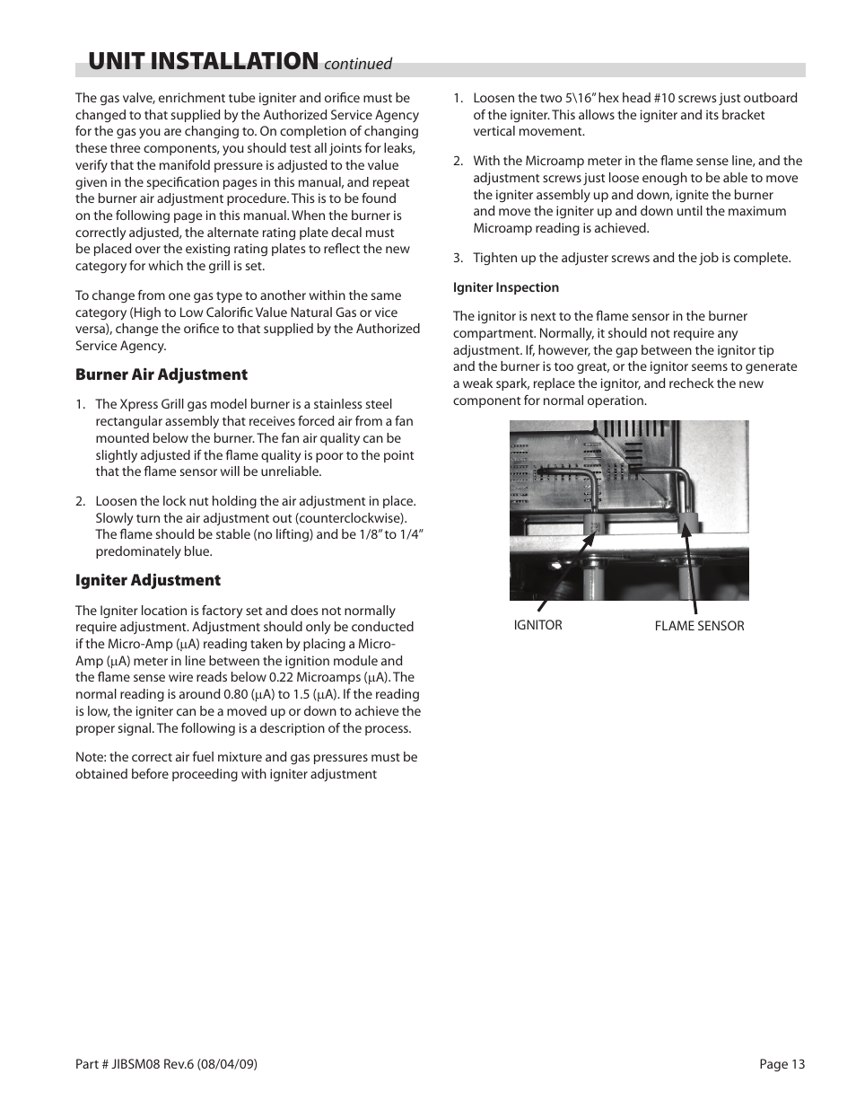 Unit installation | Garland JACK IN THE BOX XG36-JIB User Manual | Page 13 / 88