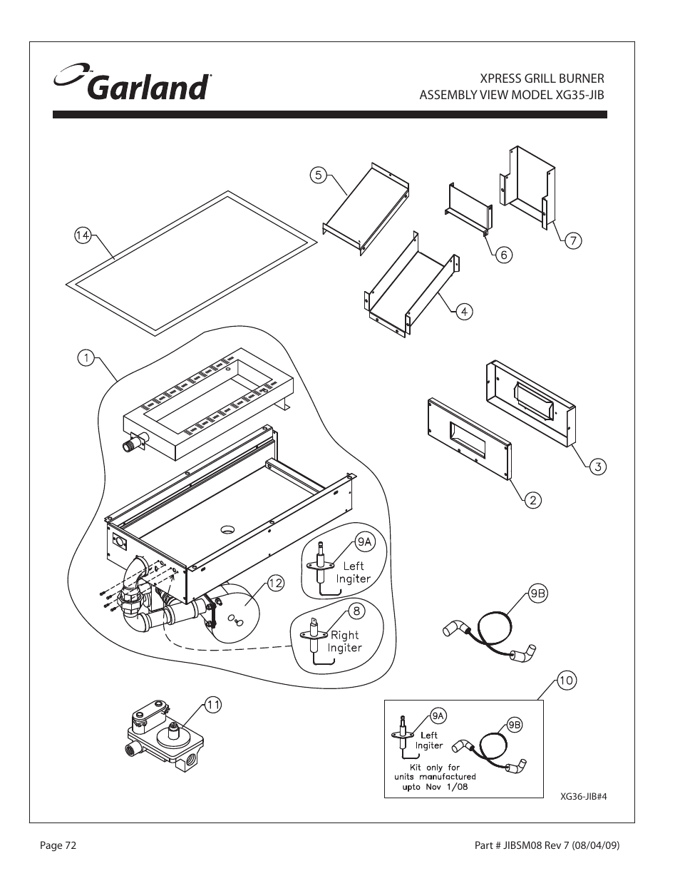 Garland JACK IN THE BOX XG36-JIB User Manual | Page 72 / 88