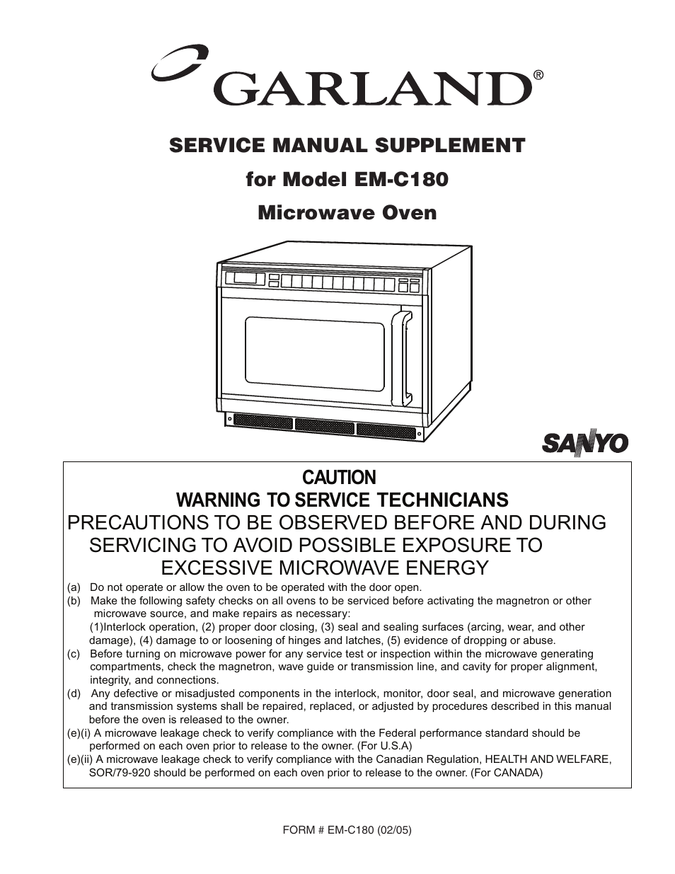 Garland EM-C180 User Manual | 28 pages