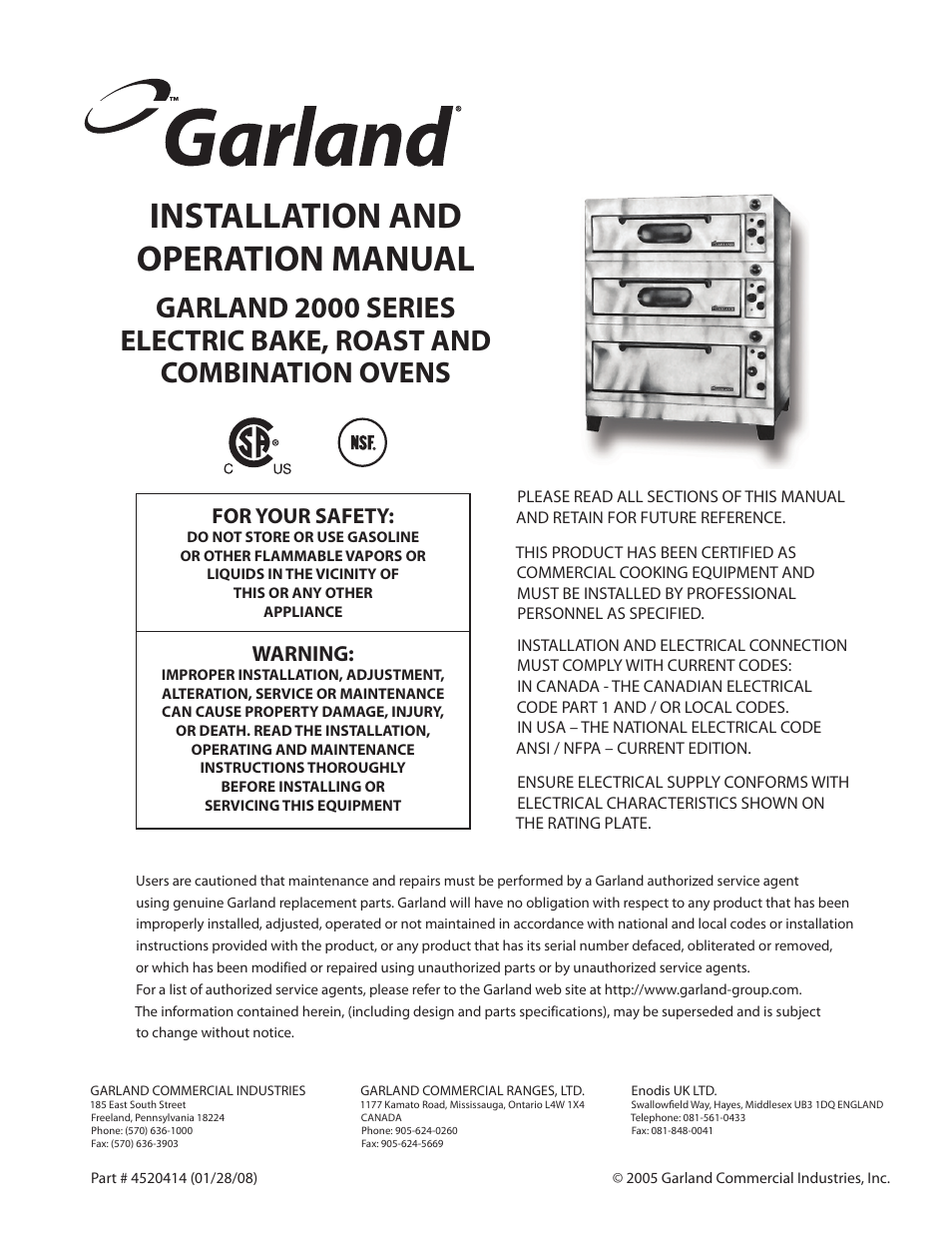 Garland 2000 User Manual | 8 pages