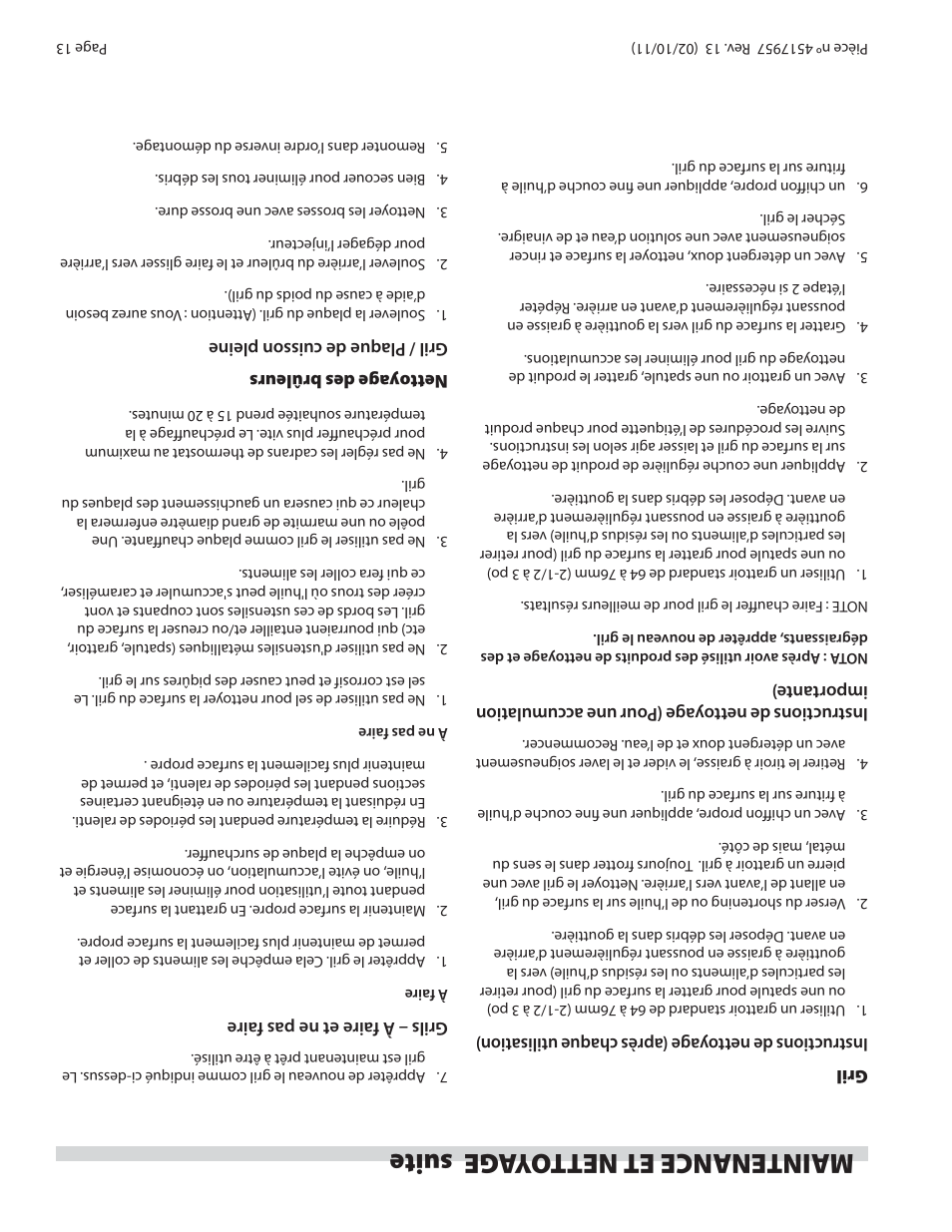Maintenance et nett oy age suite | Garland STW286A User Manual | Page 44 / 56