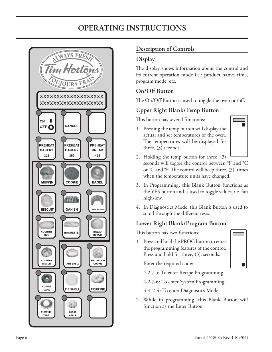 Operating instructions | Garland MPOE5L User Manual | Page 6 / 16
