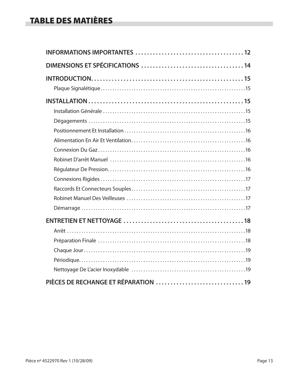Garland RADIANT CHAR-BROILER 4522970 REV 1 User Manual | Page 13 / 32