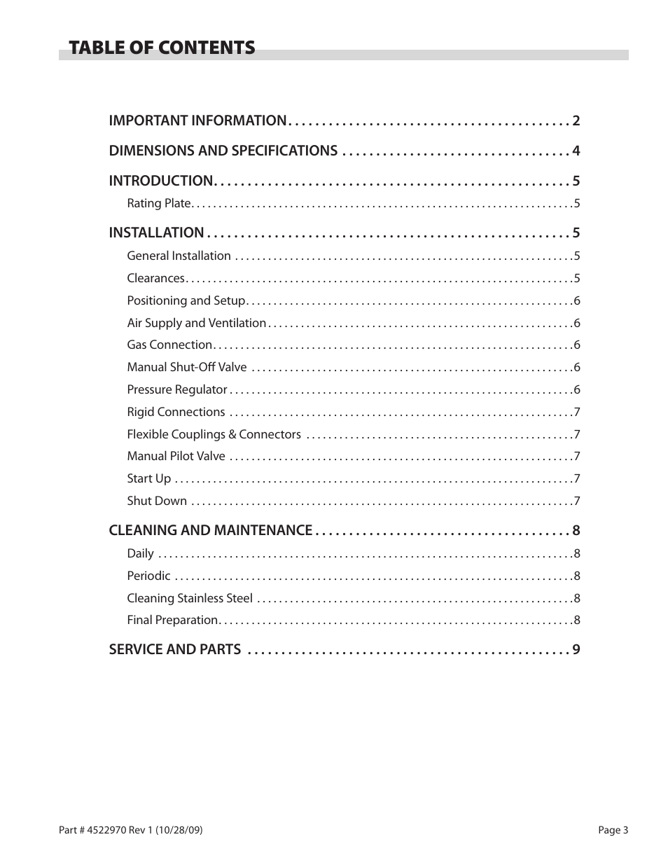 Garland RADIANT CHAR-BROILER 4522970 REV 1 User Manual | Page 3 / 32