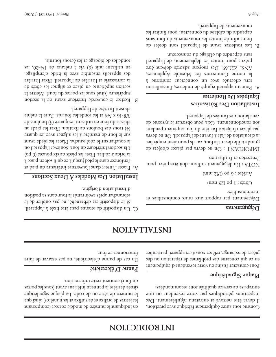 Ins ta ll ati on intr od uc tio n | Garland Convection Microwave Oven User Manual | Page 39 / 44