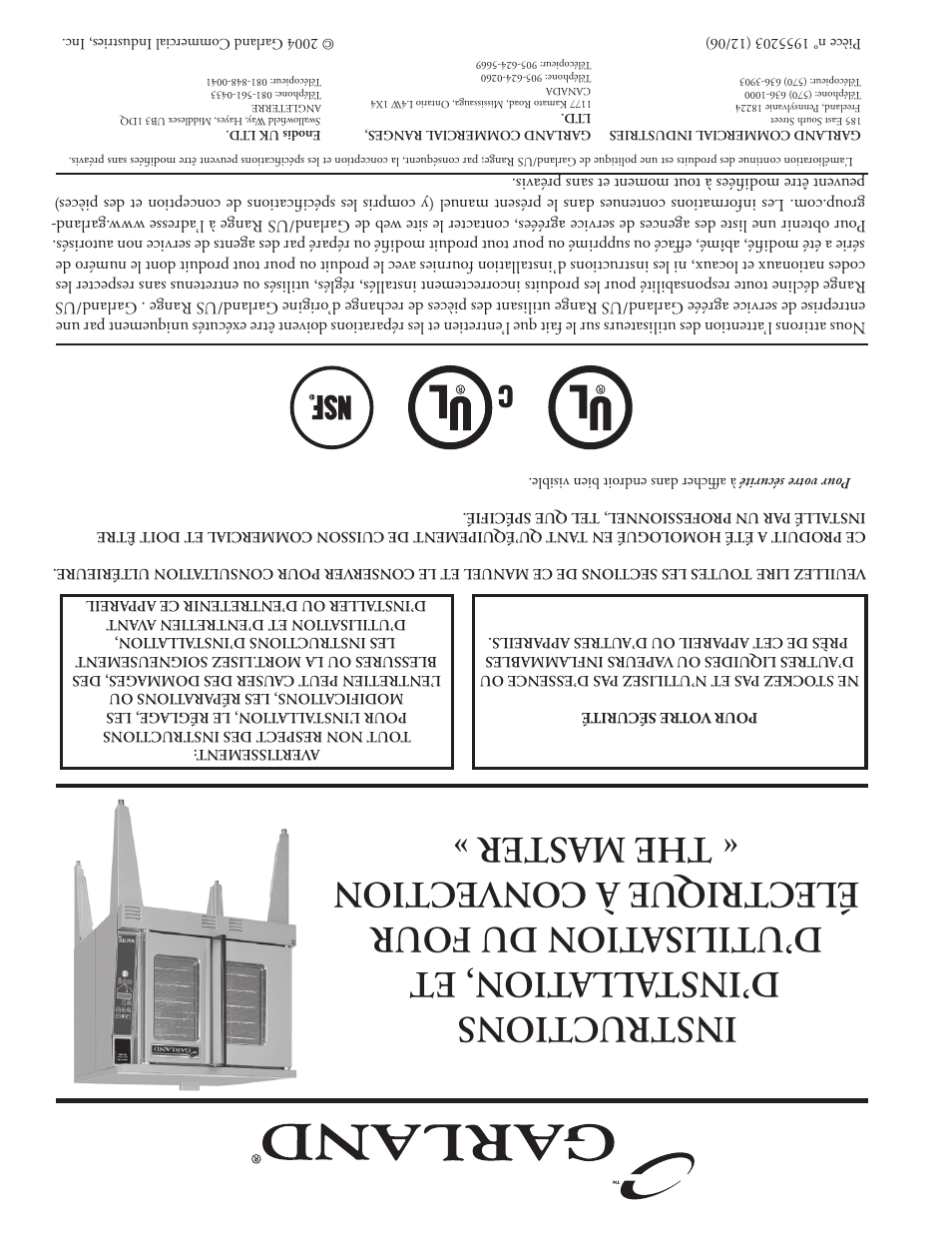 Garland Convection Microwave Oven User Manual | Page 44 / 44