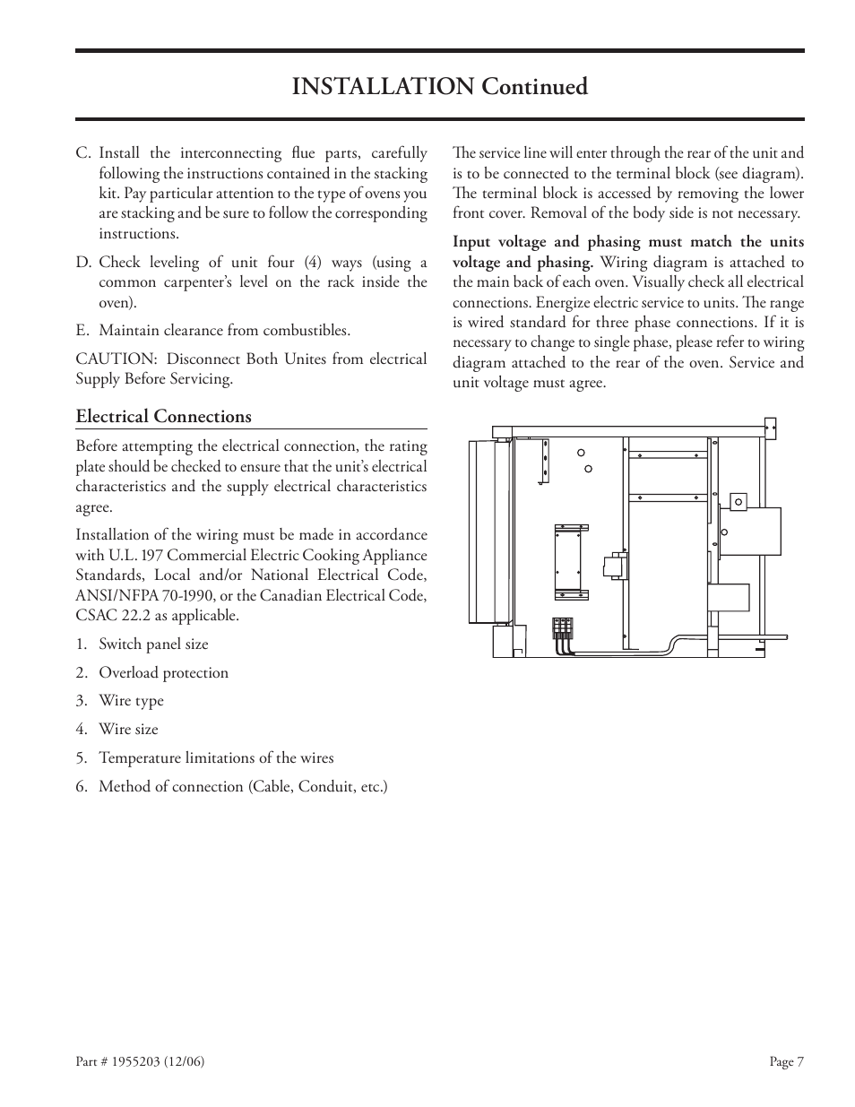 Installation continued | Garland Convection Microwave Oven User Manual | Page 7 / 44