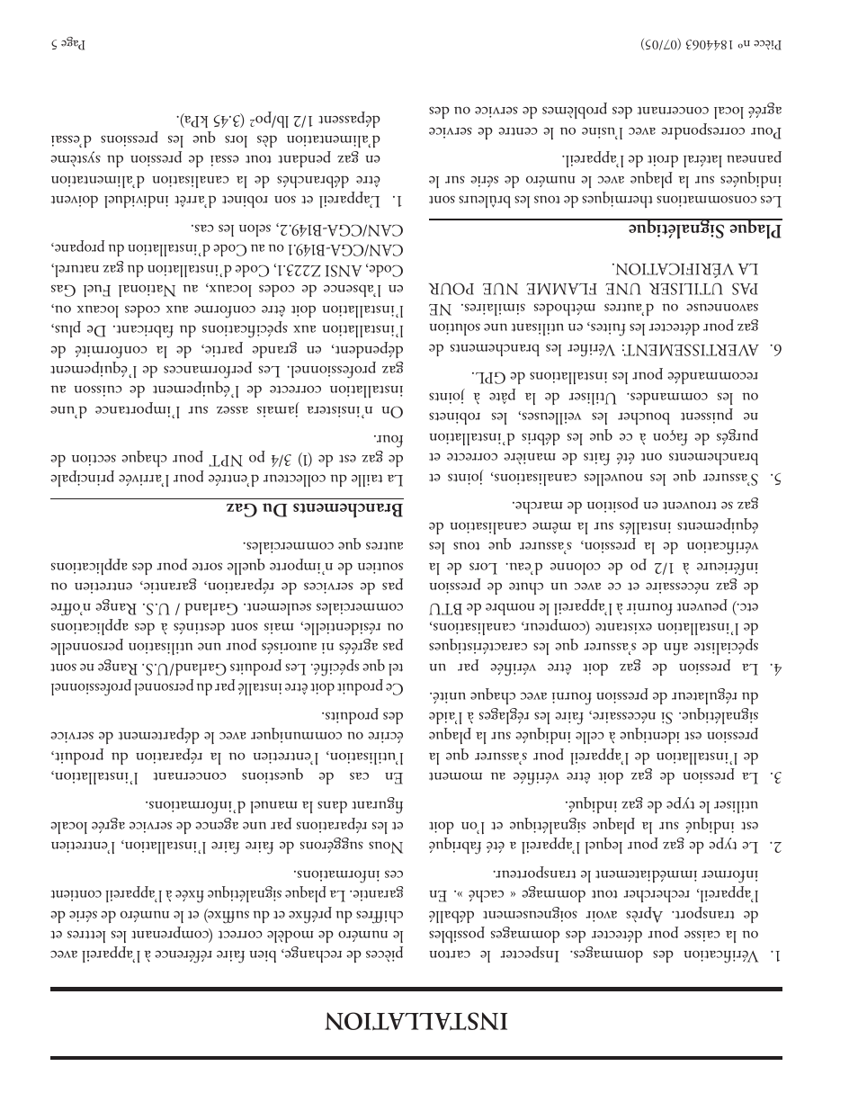 Ins ta ll ati on | Garland GAS PIZZA OVENS User Manual | Page 24 / 28