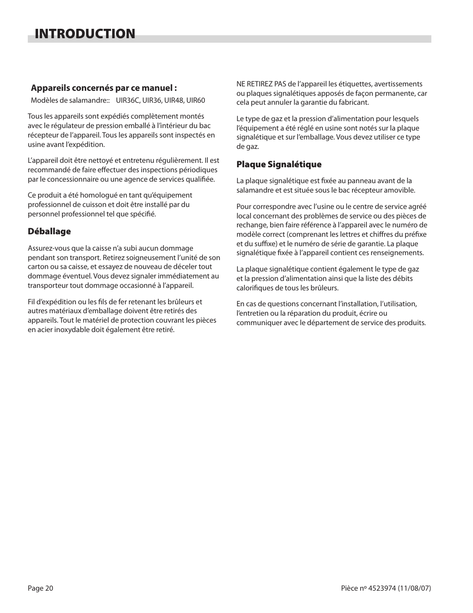 Introduction | Garland Salamander Broiler User Manual | Page 20 / 52