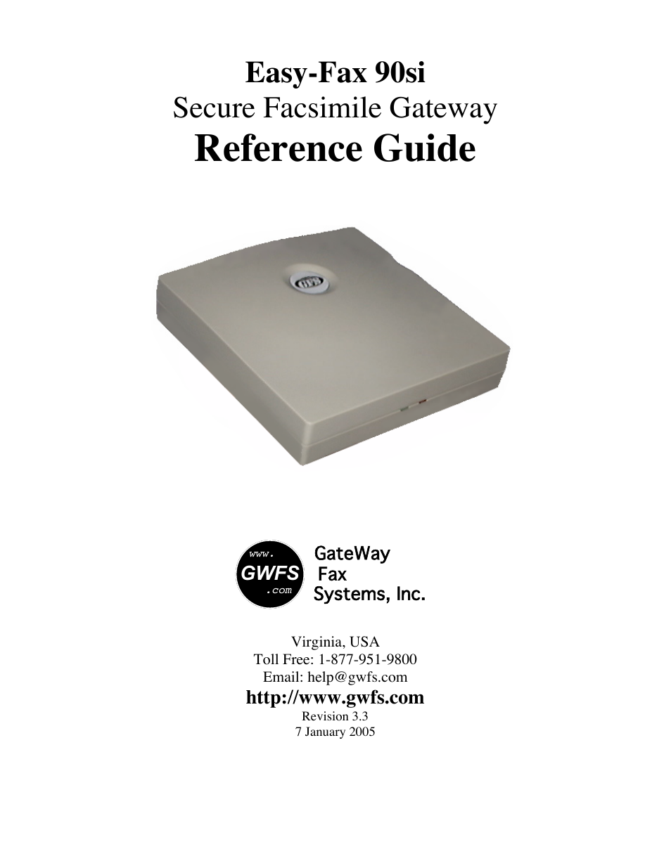 GateWay Fax Systems Easy-Fax 90si User Manual | 13 pages