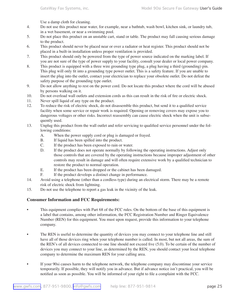 GateWay Fax Systems 90SI User Manual | Page 25 / 29