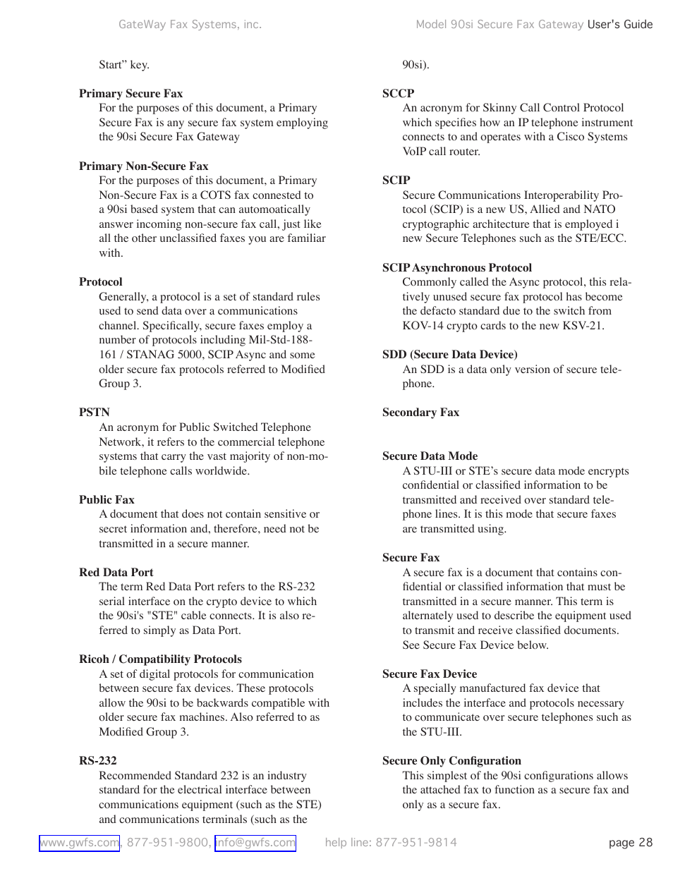 GateWay Fax Systems 90SI User Manual | Page 28 / 29