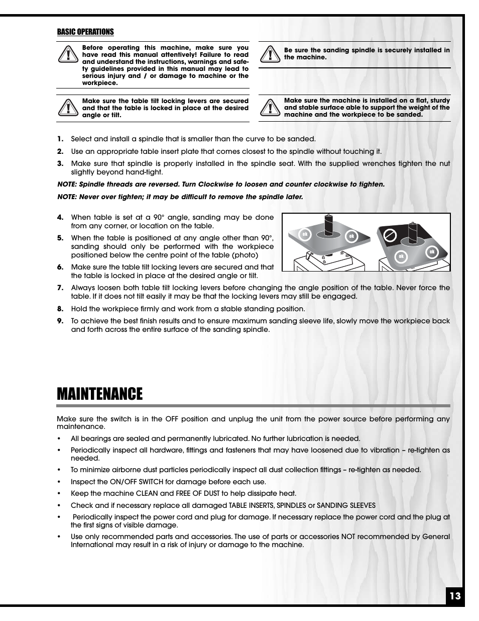 Maintenance | General Tire 15-220 User Manual | Page 13 / 18