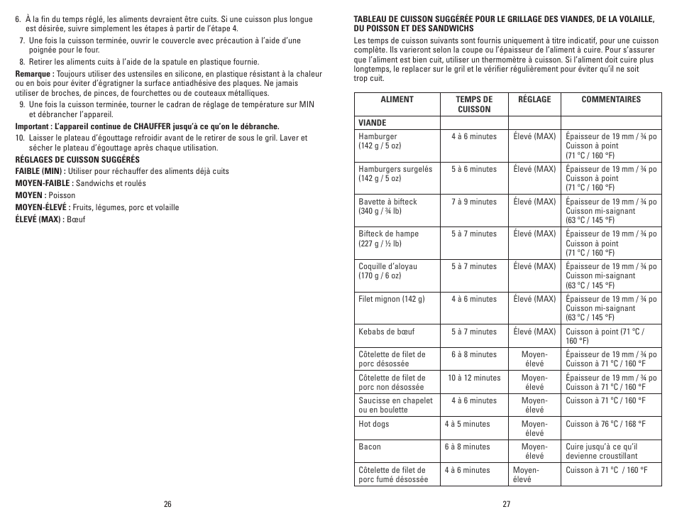 George Foreman GR180V User Manual | Page 14 / 19