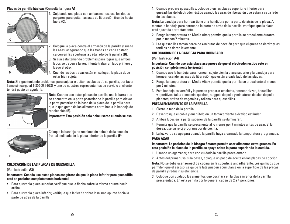 George Foreman GRP106QPGW User Manual | Page 14 / 23
