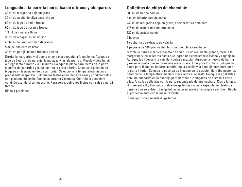 Galletitas de chips de chocolate | George Foreman GRP94WB User Manual | Page 14 / 17