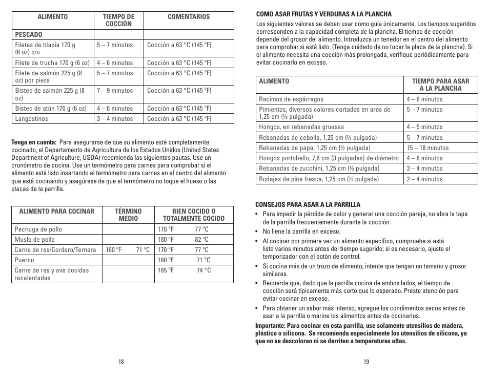 George Foreman GR26P User Manual | Page 10 / 13