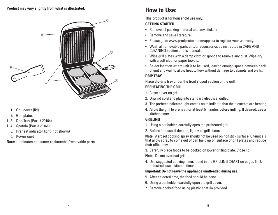 How to use | George Foreman GR26P User Manual | Page 3 / 13