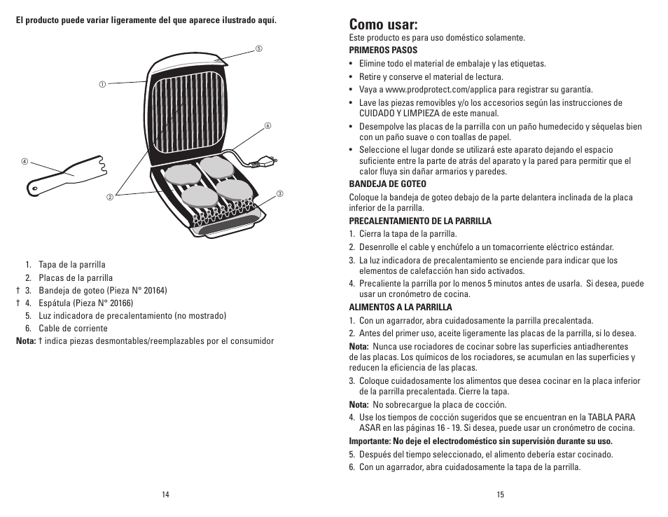 Como usar | George Foreman GR26P User Manual | Page 8 / 13