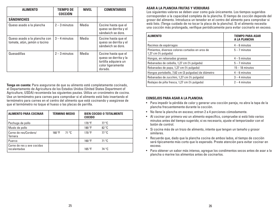 George Foreman GRP72CTVTB User Manual | Page 14 / 19