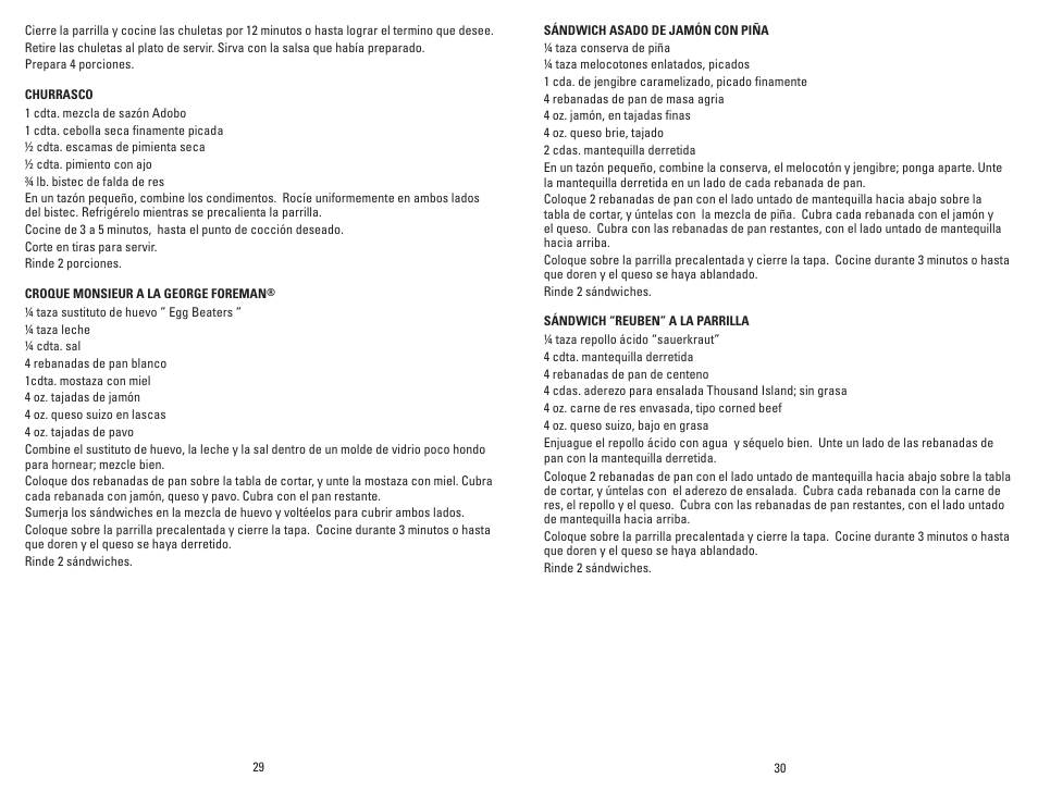 George Foreman GRP72CTVTB User Manual | Page 16 / 19