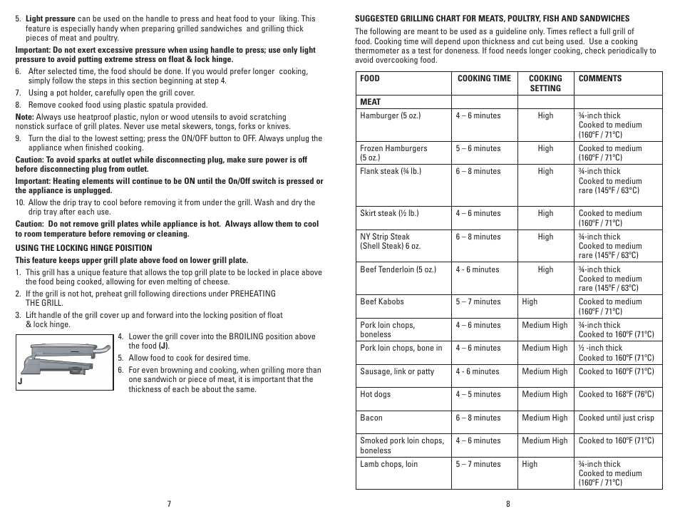 George Foreman GRP72CTVTB User Manual | Page 5 / 19