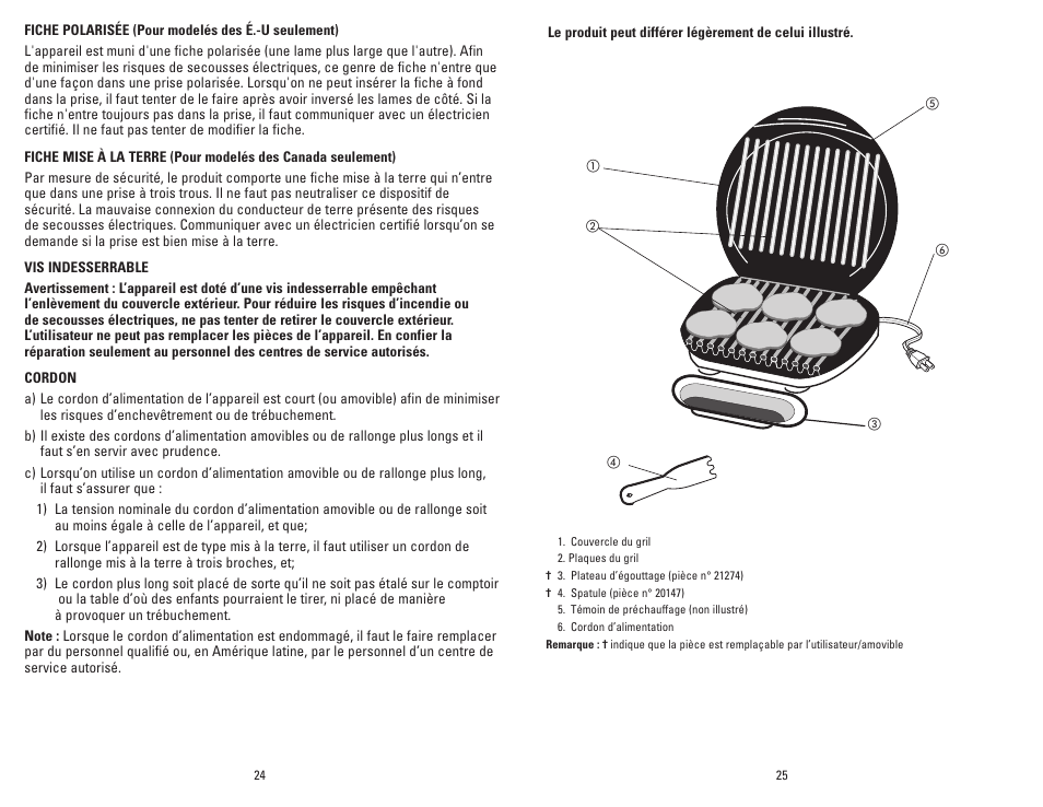 George Foreman Grand Champ GR36PCAN User Manual | Page 13 / 19