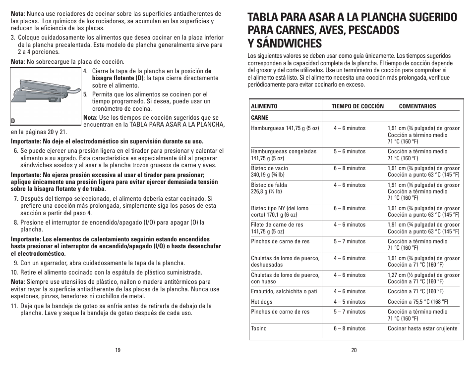 George Foreman GR236CTW User Manual | Page 11 / 25