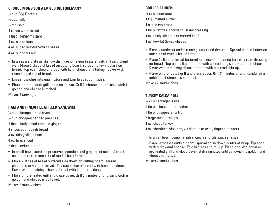 George Foreman GR236CTW User Manual | Page 8 / 25