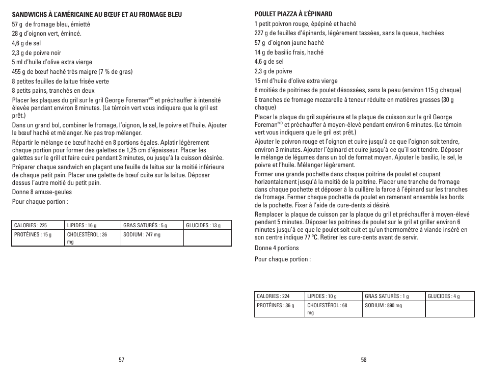 George Foreman GRP106BPG User Manual | Page 30 / 33