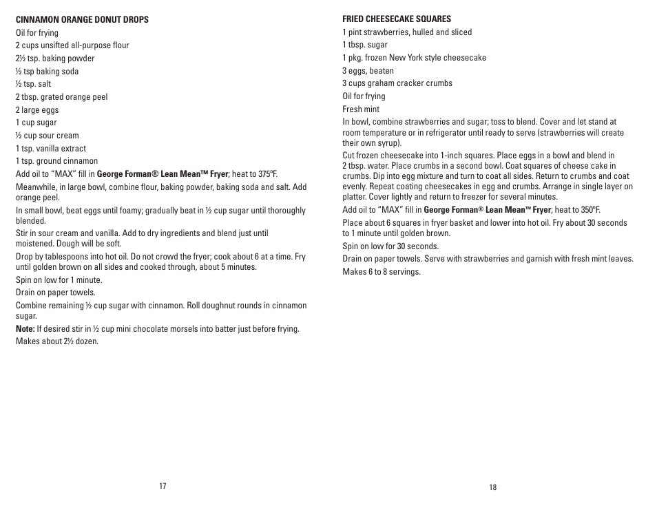 George Foreman GSF026BQVC User Manual | Page 10 / 23
