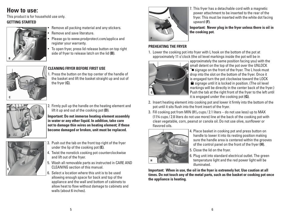 How to use | George Foreman GSF026BQVC User Manual | Page 4 / 23