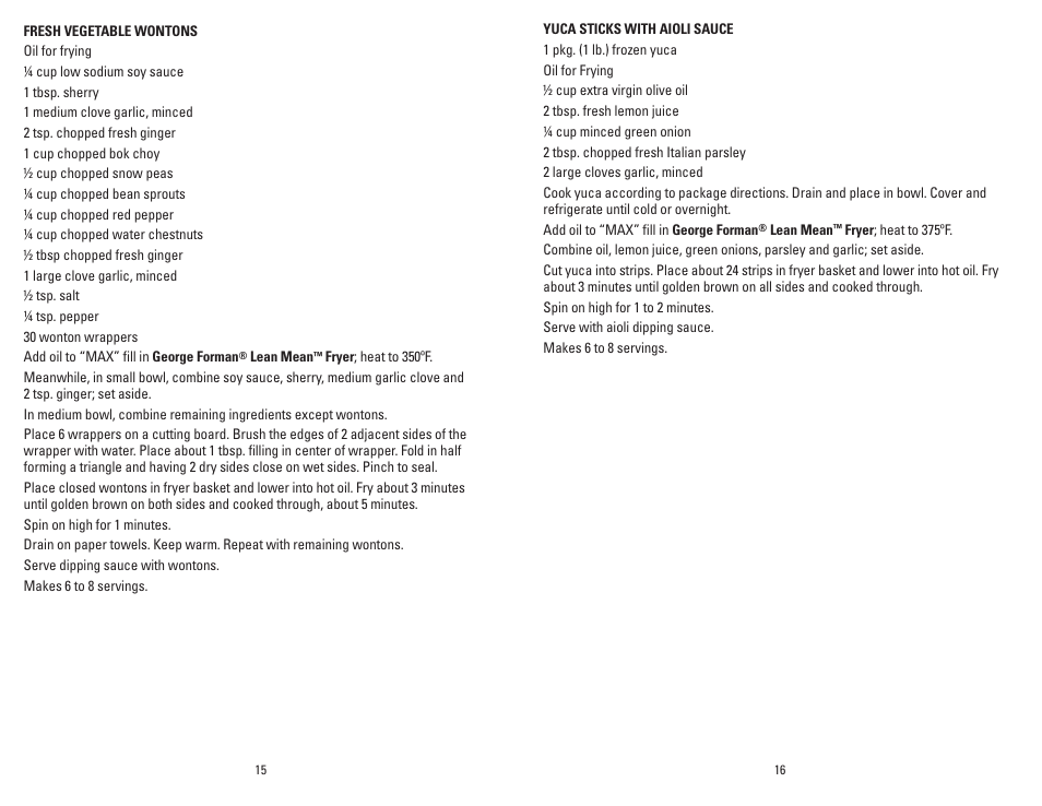 George Foreman GSF026BQVC User Manual | Page 9 / 23