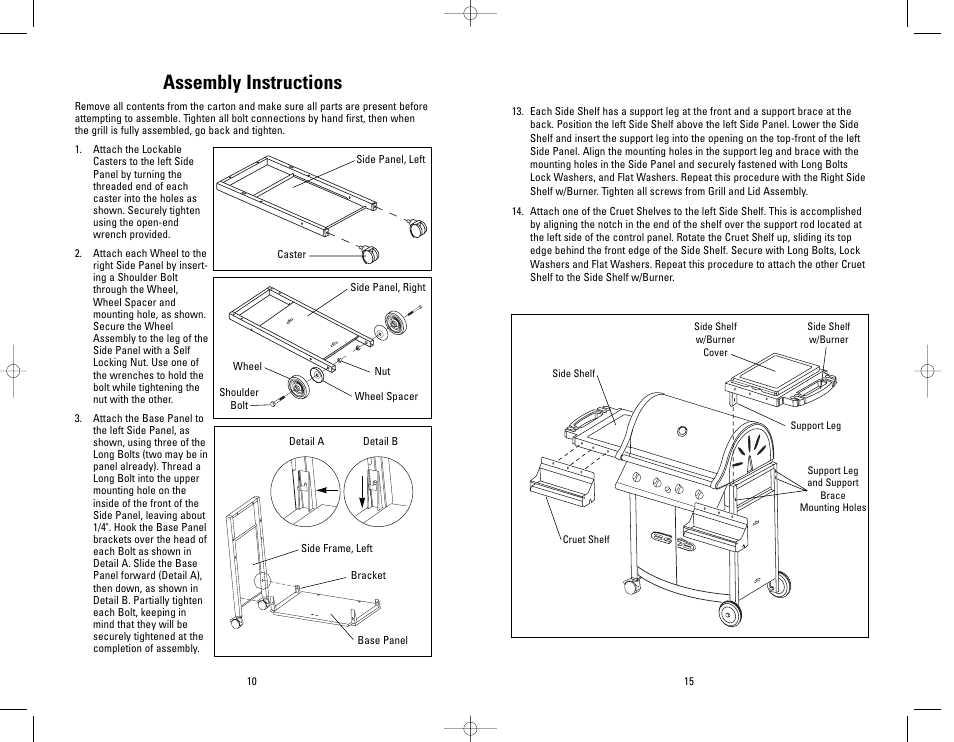 Assembly instructions | George Foreman GBQ440 User Manual | Page 10 / 24