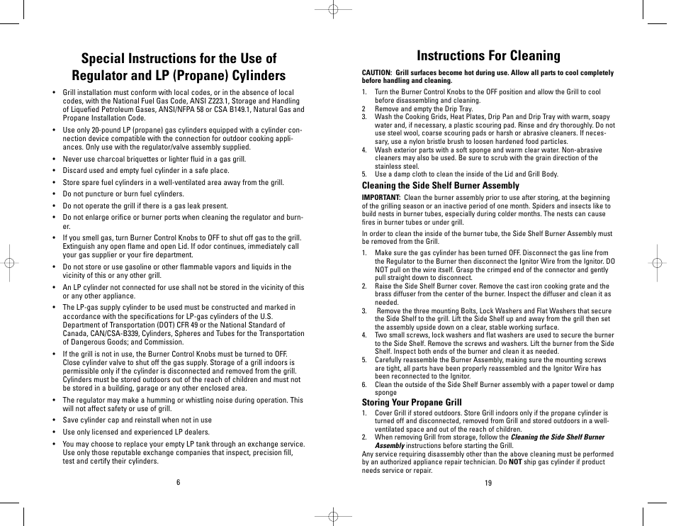 Instructions for cleaning | George Foreman GBQ440 User Manual | Page 19 / 24