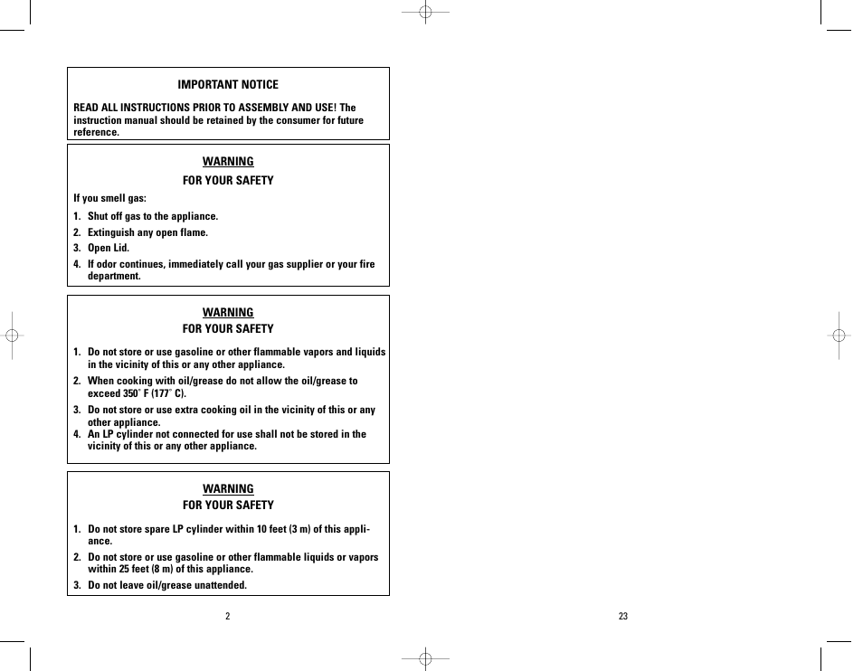 George Foreman GBQ440 User Manual | Page 23 / 24