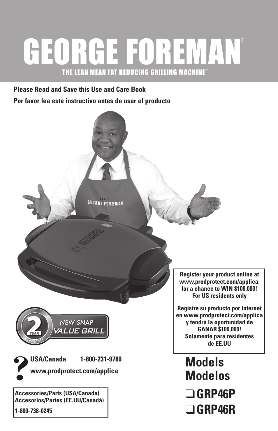 George Foreman GRP46R User Manual | 13 pages
