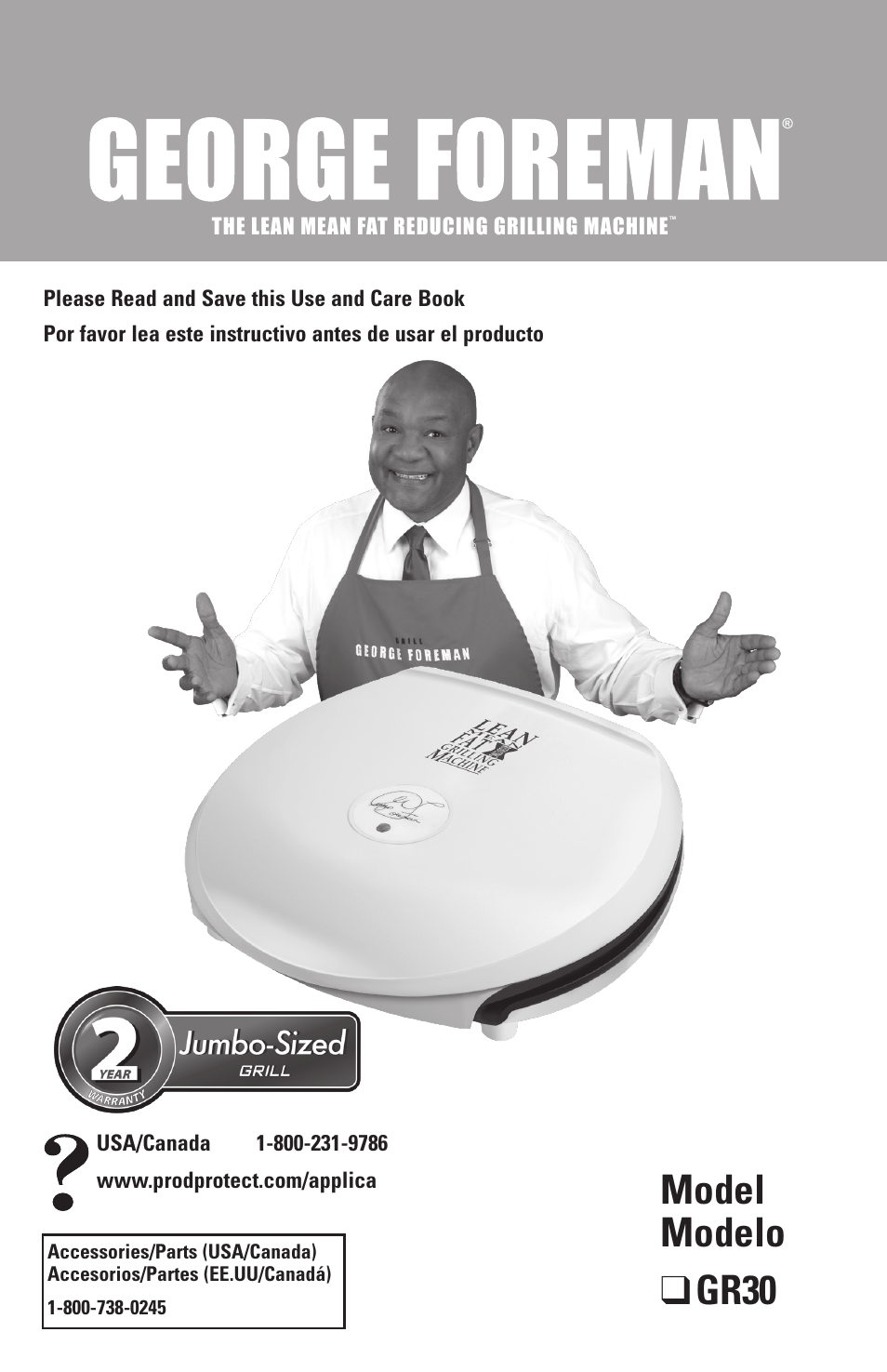 George Foreman GR30 User Manual | 13 pages