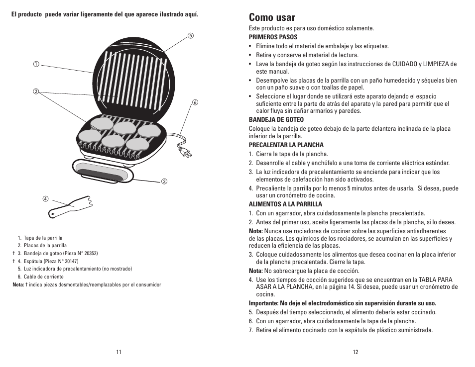 Como usar | George Foreman GR30 User Manual | Page 7 / 13