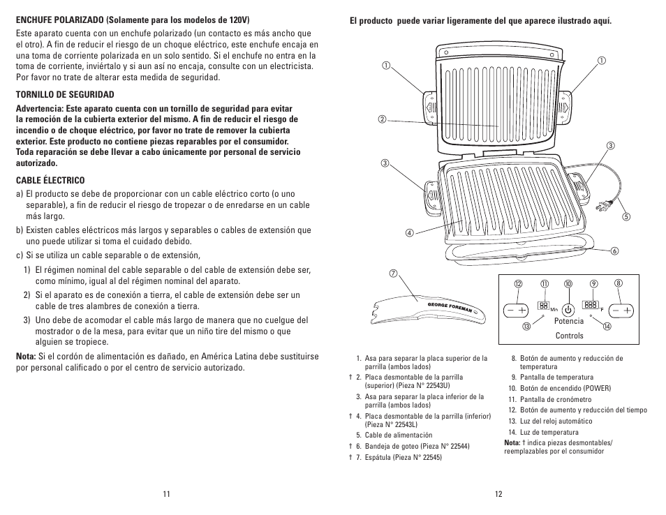 George Foreman GRP99SB User Manual | Page 7 / 13