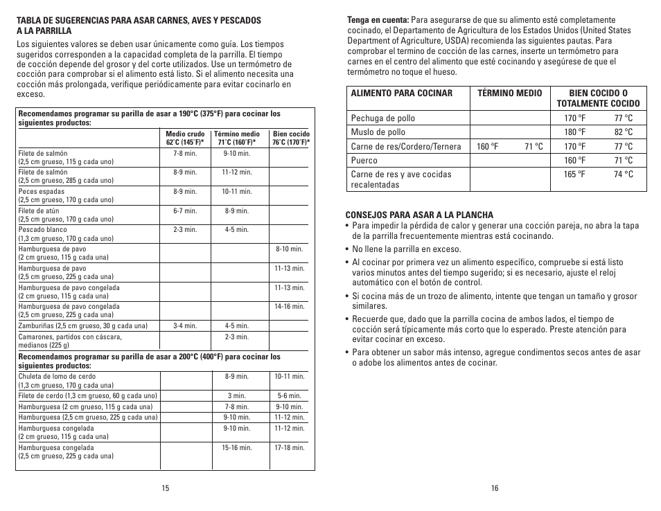 George Foreman GRP99SB User Manual | Page 9 / 13