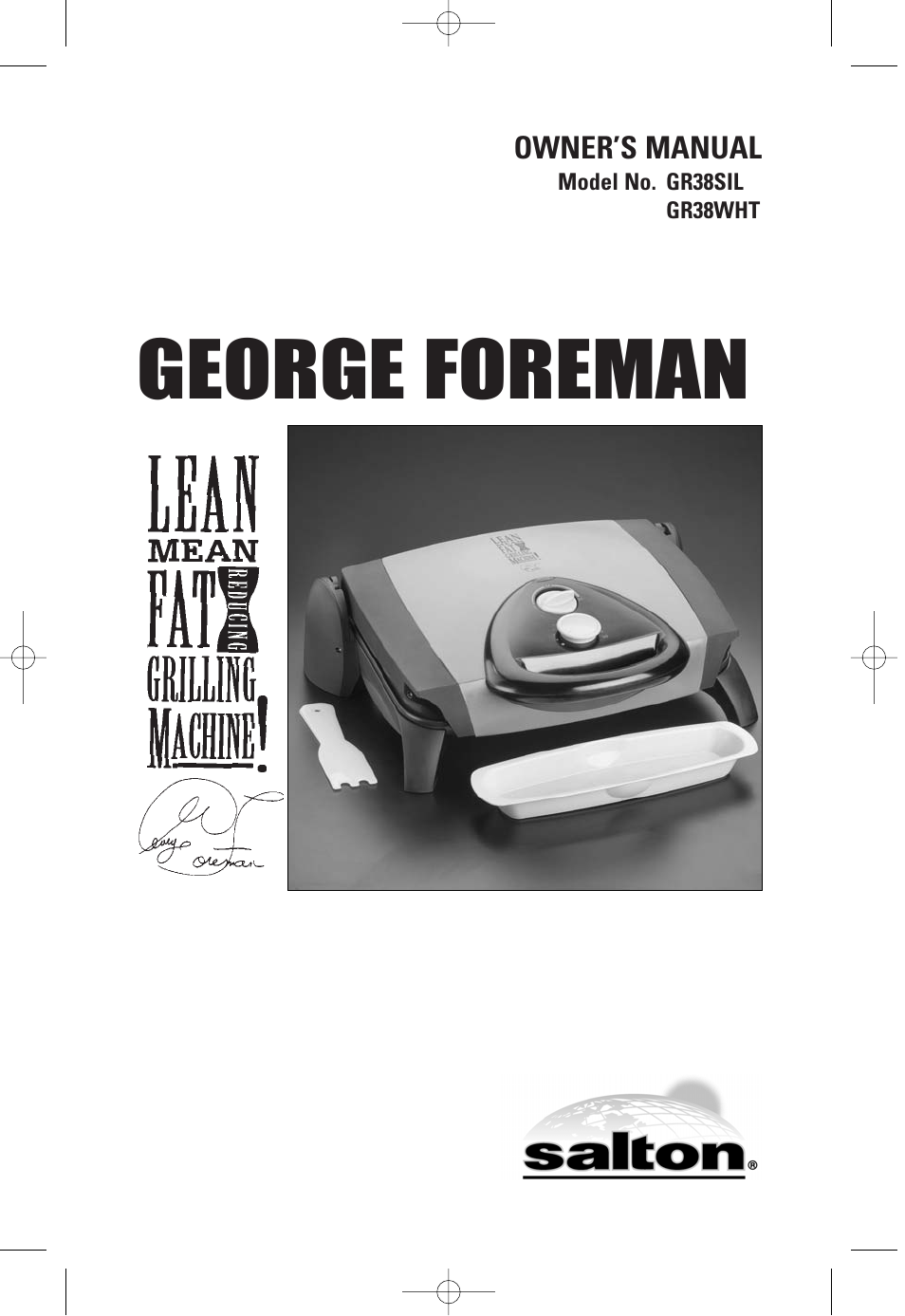 George Foreman GR38SIL User Manual | 16 pages