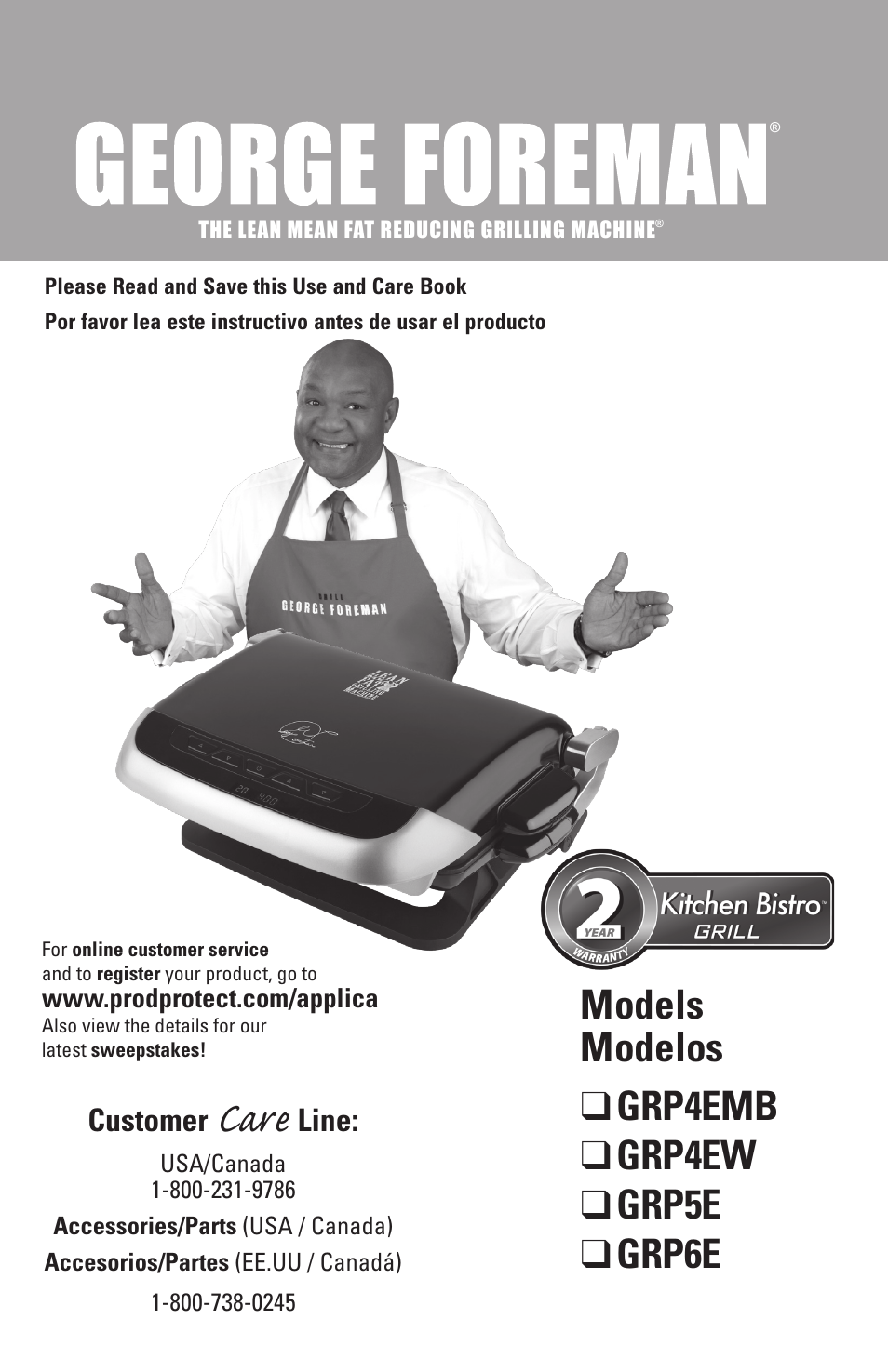 George Foreman GRP6E User Manual | 23 pages