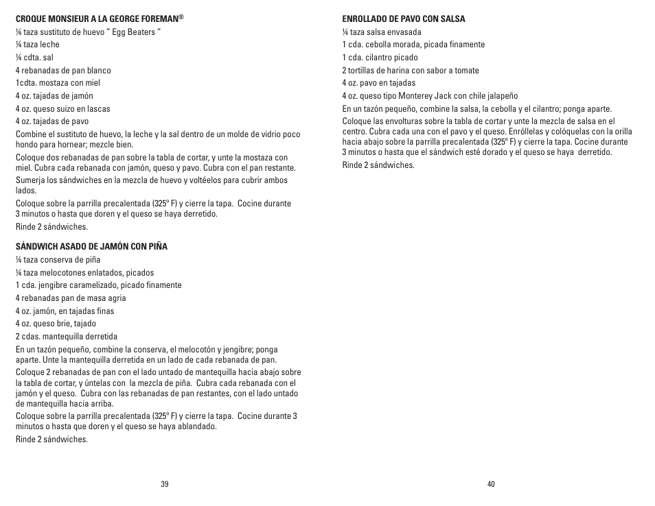 George Foreman GRP6E User Manual | Page 21 / 23